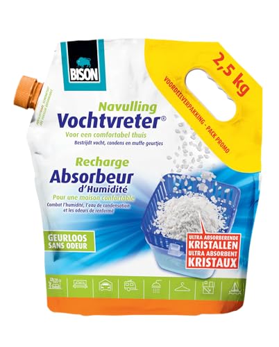 Bison Vochtvreter losse kristallen neutraal 2,5 kg navulling