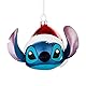 Hallmark Festive Stitch Geblasenes Glas Ornament Lilo und Stitch Baumschmuck Disney Hängende Ornament Weihnachten Hängende Ornament Geschenke für Weihnachten
