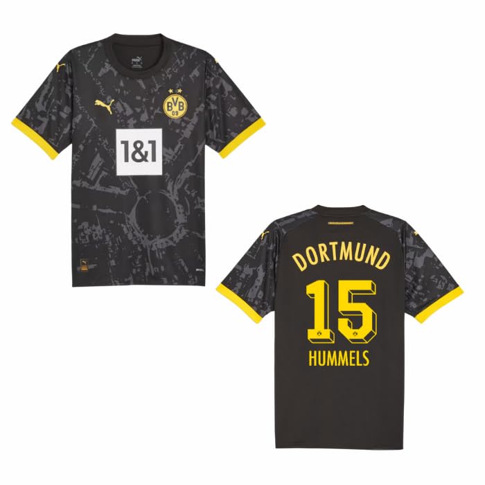 PUMA Original BVB Trikot Herren [Away 23/24] Offizielles Borussia Dortmund Trikot [Spieler oder Personalisiert] Fussball Sportbekleidung Sport Tshirts Herren Fußball Shirt Männer
