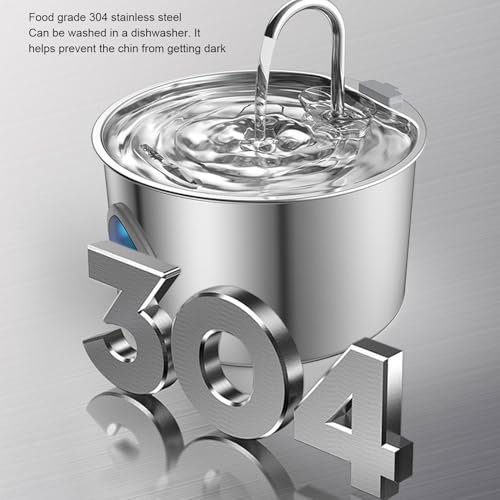 Fuente de Agua para Gatos Alomejor 3.2L Acero Inoxidable miniatura 3