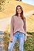 GRACE KARIN Women's Long Sleeve Crochet Crew Neck Oversized Fall Pullover Sweater Pink XXL