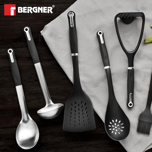 BERGNER Master Pro Nylon Slotted Spoon (Black), Standard - Image 2 thumbnail