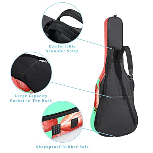Housse imperméable pour guitare acoustique avec double bandoulière et poche Fruit Strawberry, Multicolore 01., 42.9×16… - Les Beatles, Paul McCartney, John Lennon, RIngo Starr, George Harrison Housse imperméable pour guitare acoustique avec double bandoulière et poche Fruit Strawberry, Multicolore 01., 42.9x16… – Image 4