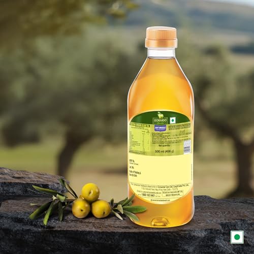 Image of Leonardo Extra Virgin Olive Oil, 500 ml Bottle | Premium Cold Pressed | From Italy | Made With 150+ Years of Expertise | Cholesterol & Trans Fat-Free, Rich In Antioxidants | High MUFA | Perfect For Salads, Breads, Pizza, Pasta & Grilling.