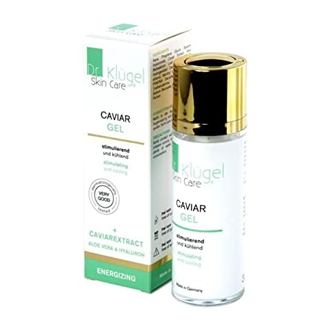Dr. Klügel Caviar Gel, stimuliert gestresste Haut, hinterlässt kühlende Wirkung, revitalisiert die Haut, enthält Kaviar-Extrakt, Aloe Vera & Hyaluron, energetisierend, paraben- & silikonfrei Cover