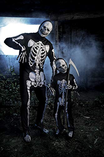 Disfraz infantil Skelebones pequeño negro y blanco miniatura 3