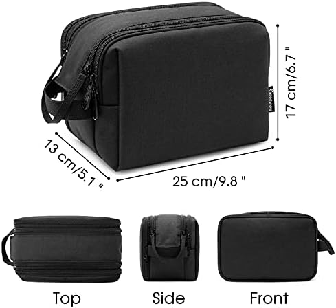 Toiletry Bag for Men, Travel Toiletries Bags, Water-Resistant Dopp Kit, Shaving and Shower Kit Bag for Women, Black 2 Toiletry Bag for Men, Travel Toiletries Bags, Water-Resistant Dopp Kit, Shaving and Shower Kit Bag for Women, Black
