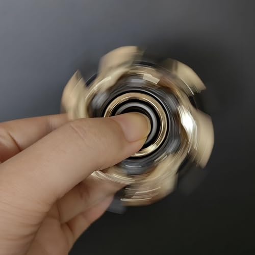 Image of T-Conceal EDC Fidget Sliders Open Armor Spinning TopFidget Toys Stress Relief for Adults Magnetic Metal (Gold Gray)