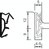 Gedotec Haustürdichtung für Holz-Zargen braun | 6 m Silikon-Türdichtung DS 112a | Dichtungsband Tür mit Nutbreite 4–5 mm - Breite: 12 mm | zugluftstopper fenster und türen Dichtband wasserdicht