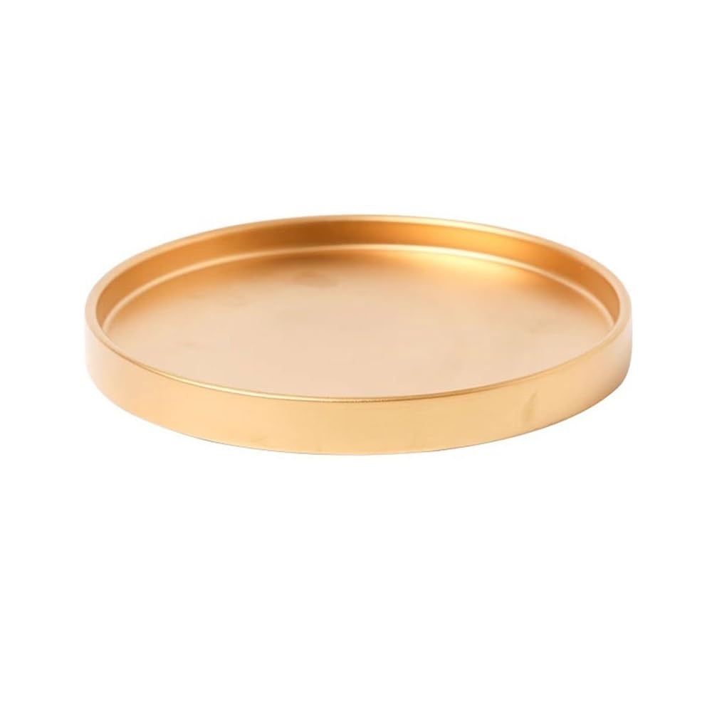 Tace na rośliny Ceramiczna podstawka pod doniczkę, duża okrągła paleta, tacka ociekowa do wewnątrz i na zewnątrz Ogród(Gold,3XL)