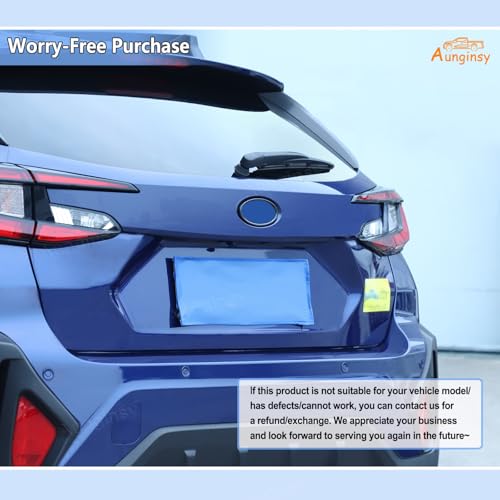 Image of Aunginsy Rear Tailgate Emblem Cover Trim Compatible with Subaru Crosstrek GU 2024 2025 Car Trunk Emblem Badge Logo Cover Center Logo Decorative Circle Ring Protection Cover ABS Exterior Accessories