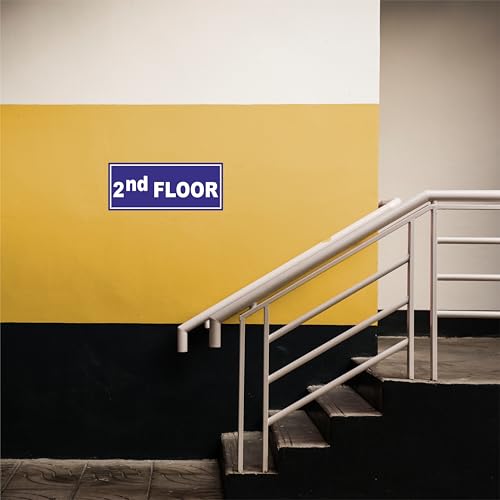 Image of ATTRACTSO - 2nd Floor Sign Self Adhesive Laminated Sticker for Home, Office, Shop, Hospital, Hotel, Theatre, Restaurant - 12 inchx5 inch inch (Blue)