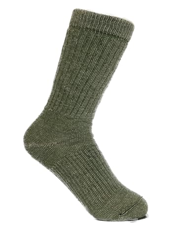 Premium Suri Alpaca Socks, Perfect for Hiking, Odor-Resistant Natural Fiber Soft Comfort for Men & Women, Fern Green2