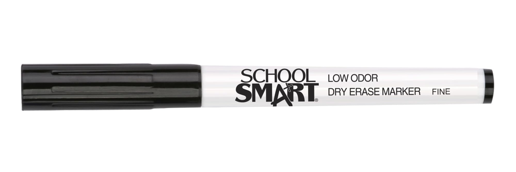 School Smart Dry Erase Pen Style Marker Fine Tip Black Pack of 12 - BY1076-12BLACK — view 3