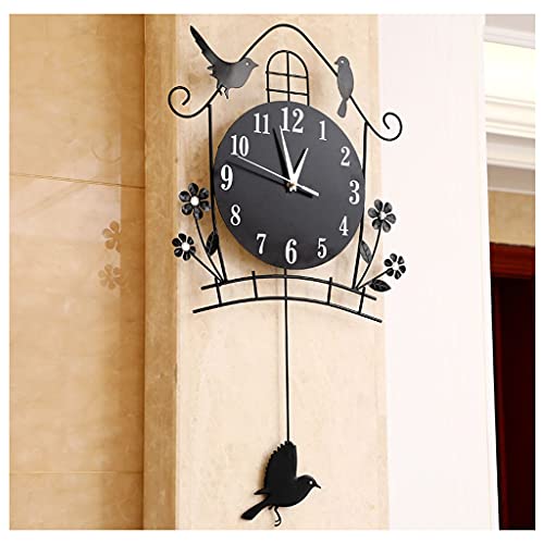 Reloj de pared hogar moderno negro de tipo analógico y estilo simple 2