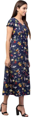 Image of My Swag Women's Casual A-Line Ankle Length Combo Maxi Dress | Stylish Full Length Dresses for Daily