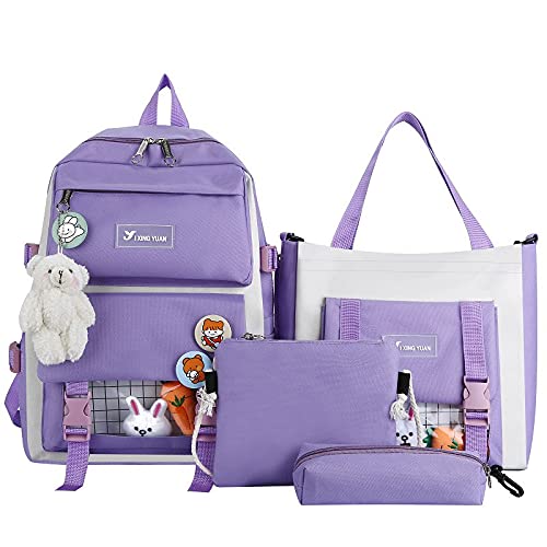 Everpertuk Sac a Dos,Cartable Fille,Sac à Dos pour Adolescentes avec Trousse und Fourre-Tout,Cartable CP Fille,Sac Ecole Fille Primaire,Sac à Dos imperméable pour l'école pour Les Filles 43x31x13 cm Cover