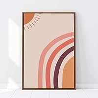 Framed Canvas Wall Art Nordic Rainbow Canvas Prints Home Artwork Decoration for Living Room,Bedroom - 16x24 inches