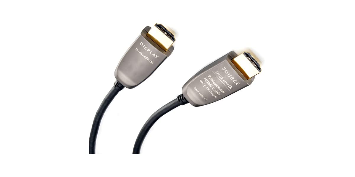 In-Akustik Profil HDMI 8K Optical Fiber Cable - Câble HDMI de 15 m