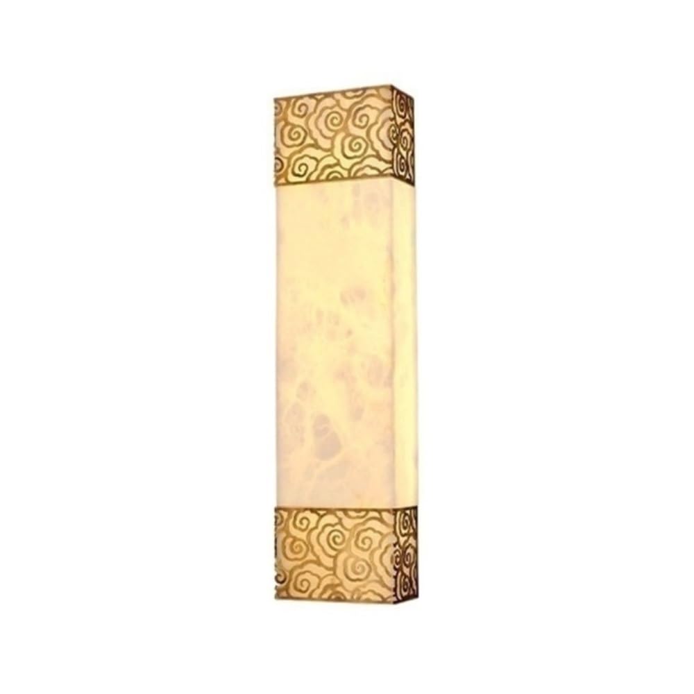 birene Wall Lamp Copper Lighting Fixtures Marble Lampshade Bedroom Bedside Aisle Wall Lamp(L)