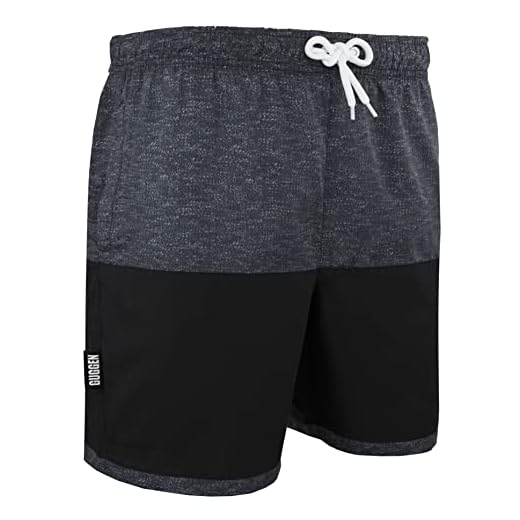 GUGGEN Mountain Badehose für Herren Schnelltrocknende Badeshorts 1604 mit Kordelzug Beachshorts Boardshorts Schwimmhose Männer mit Streifen Rot Schwarz L 4 GUGGEN Mountain Badehose für Herren Schnelltrocknende Badeshorts 1805 mit Kordelzug Beachshorts Boardshorts Schwimmhose Männer mit Muster Grau Schwarz M