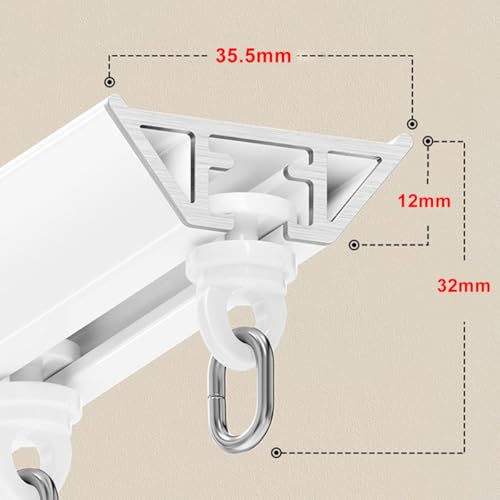 Gardinenstange Selbstklebend - Ohne Bohren Installation für Wohnzimmer Schlafzimmer & Küche - Starker Halt Einstellbare Länge Perfekt für Wohnkultur & Fensterbehandlung