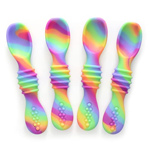 Image of PrimaStella Silicone Chew Spoon Set for Babies and Toddlers - Safety Tested - BPA Free - Microwave, Dishwasher and Freezer Safe