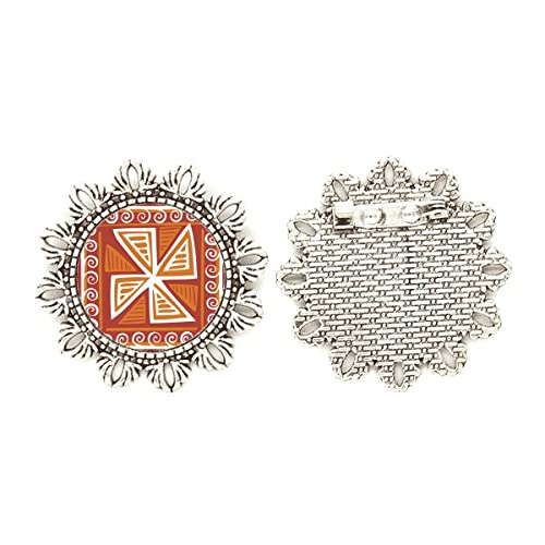 Broche de plata de tótems de México Brown Windll el regalo perfecto con historia