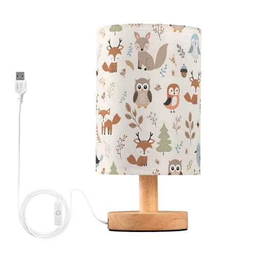 Mnsruu lampe LED, abat-jour en tissu, bureau et chambre (ampoule incluse)