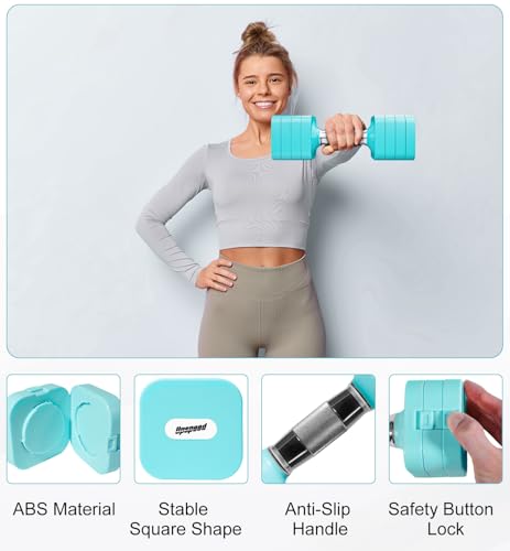 Image of 15LB 20LB 30LB 40LB 50LB Adjustable Dumbbell Set Free Weights Dumbbells Set for Women Men Hand Weights Sets Adjust Dumbbell Weight Sets for Home Gym Exercise Workout Strength Training Equipments