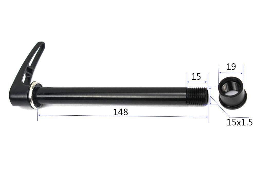 Rilasci Rapidi per Bicicletta Spiedini for mozzo Ruota Bici Perno Passante Anteriore for Forcella MTB 15 * 100 mm spiedo for Bicicletta con Lunghezza 15x100 Passo Filettatura 148 M15x1.5