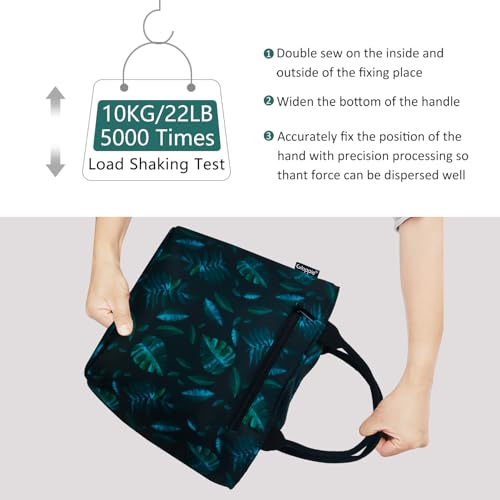 Image of Gloppie Lunch Bag for Women 9L Insulated Lunch Tote Leakproof Cooler Bag | 3-Layer Thermal Liner,Keeps Meals Cool Fresh In Summer, Reusable Food-Grade Leakproof Liner, Fits 10 Cans, Easy to Clean