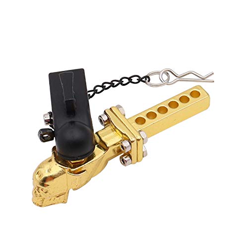 Treehobby Metal Hitch Trailer Hook With Trailer Ball Buckle Link Components Simulation Tow Shackles Compatible With Traxxas Trx4 Axial Scx10 Ii 90046 90047 1/10 Rc Crawler Climbing Car (Golden) #TOP1