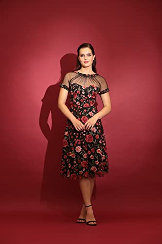 Image of Maggy London Women's Illusion Dress Occasion Event Party Holiday Cocktail Guest of Wedding.