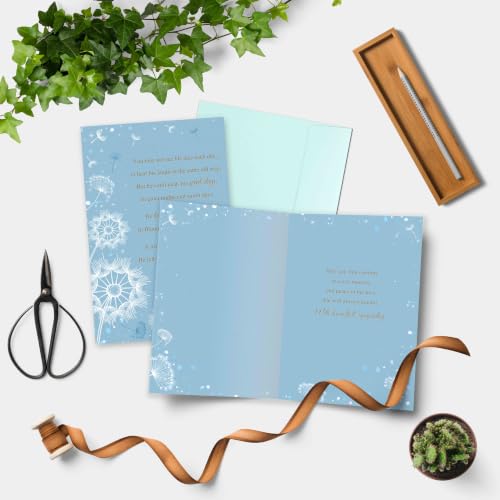 Image of Sympathy Card Gift for Loss of Husband dad son, Thinking of You Sympathy Greeting Card for Loss of Loved One, Memorial Condolence Card for Grieving Wife
