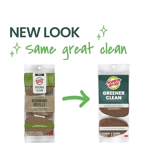 Image of Scotch-Brite Greener Clean, Non-Scratch Dishwand Refills, Fits All Scotch-Brite Dishwands, 3 Count