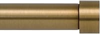 Ivilon End Cap Curtain Rod 1 Inch Warm Gold - Adjustable 48-86 Inch Telescoping Pole for Heavy Drapes