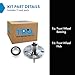 TRQ 2 Piece Front Wheel Bearing & Hub Kit Set Compatible with 1992-2000 Honda Civic 1993-1997 Civic del Sol