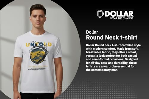 Image of Dollar Club Men's Cotton Round Neck Printed T-Shirt