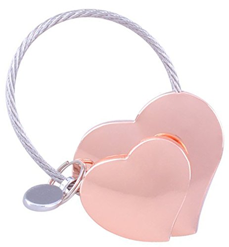 Preisvergleich Produktbild LUCKLYSTAR Schlüsselanhänger für Mädchen, Schlüsselanhänger für Damen,Mode Anhänger Schlüsselanhänger / Cute Herz Shape Schlüsselanhänger Paar Geschenk Schlüsselanhänger