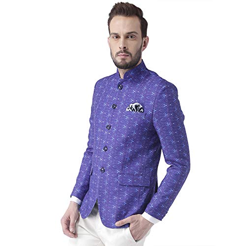 Image of Hangup Mens Blazer Size 36 (D39 5Button Blazer 36P) Blue