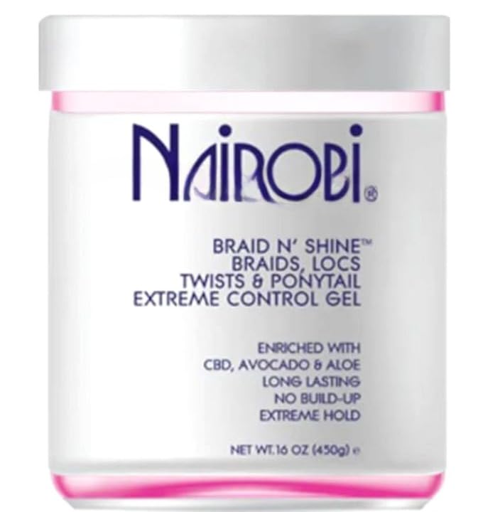 Braid N' Shine Extreme Control Gel 16 oz - with a comb