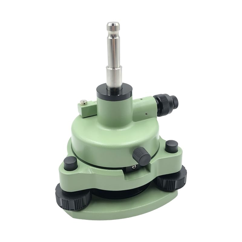 Base nivelante Verde de Tres mordazas & Adaptador con Plomada Óptica con Burbuja De Nivel for Prisma for Estaciones Totales Topográficas