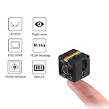 Mini Camera SQ11 HD Camcorder 3.6mm Night Vision FOV140 1080P Sports Mini DV Video Recorder