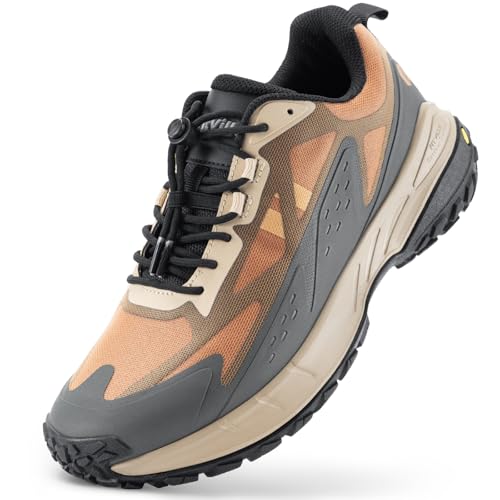 FitVille Extra Wide Men's Sneakers Shoes Non-Slip Trekking Hiking Walking Shoes for Men with Arch Support