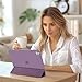 ProCase for iPad Pro 13 Inch Case M5 2025/ M4 2024, Smart Cover iPad Pro M5 M4 Case 13 Inch, Slim Stand Translucent Hard Shell Back, Supports Touch ID, Auto Wake/Sleep -Darkpurple