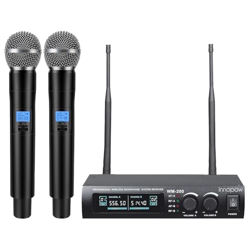 Innopow Metal Dual UHF Wireless Microphone System