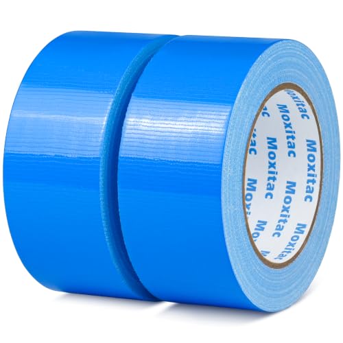 Image of Blue Duct Tape, 2 Rolls, 2 in x 30 yd, Heavy Duty Cloth Tape