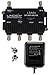 4-Port Cable TV/Antenna/HDTV/Internet Digital Signal Amplifier/Booster/Splitter with Passive Return, F59 Terminators (Lindsay LSA84)