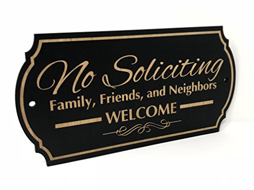 Pls market rustic no soliciting sign family friends and neighbors…